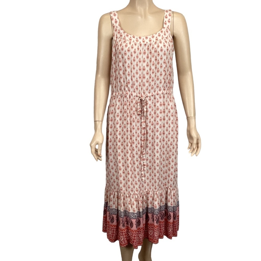 BeachLunchLounge paisley tie‎ at waist midi dress size large